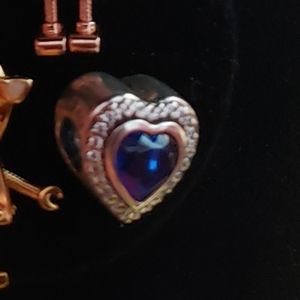 Blue heart pandora charm